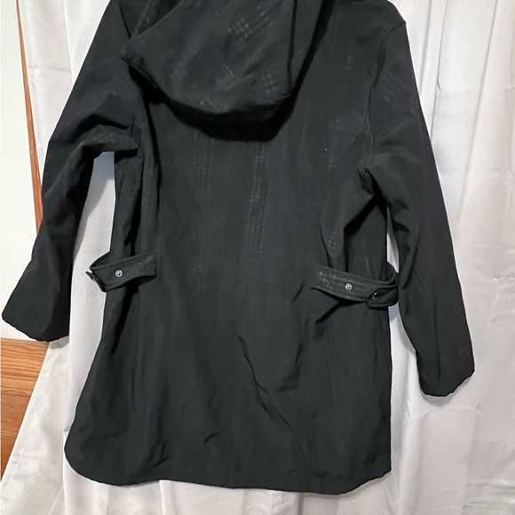 Women's Jaclyn Smith Black Winter Coat with Hood - Picture 8 of 9